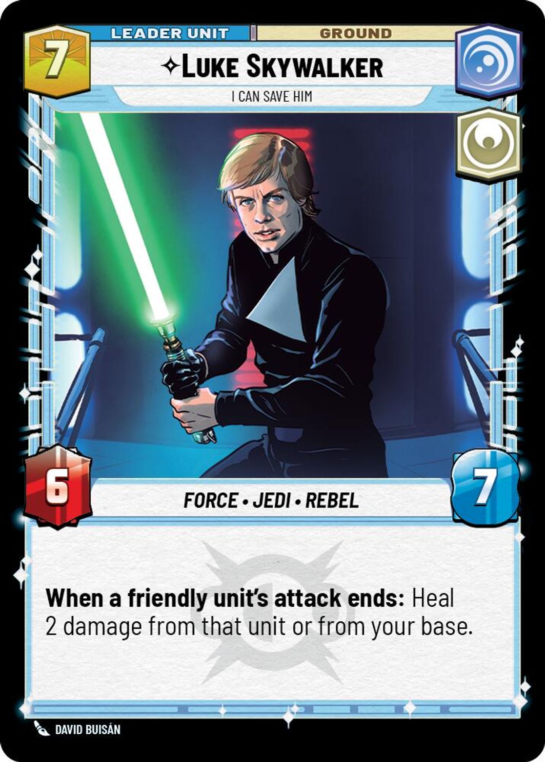 Luke Skywalker leader card