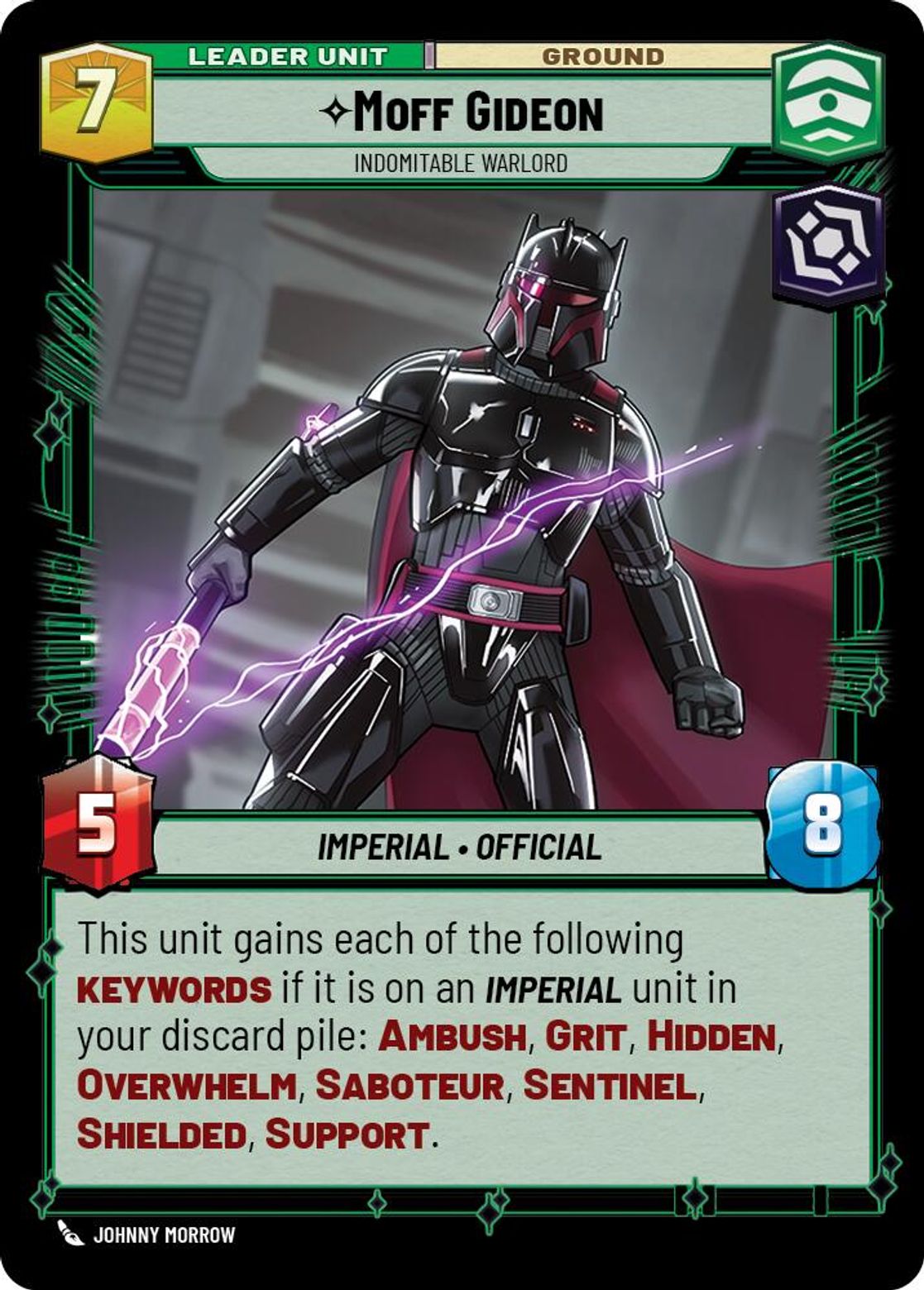 Moff Gideon leader card