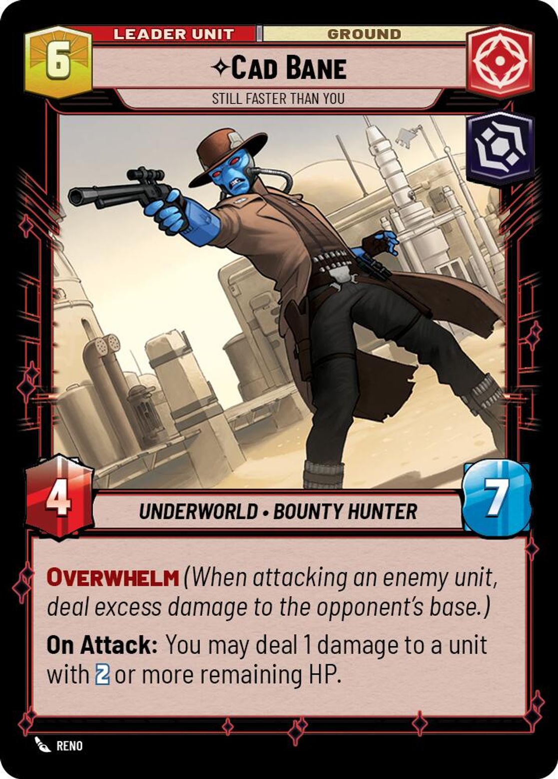 Cad Bane leader card