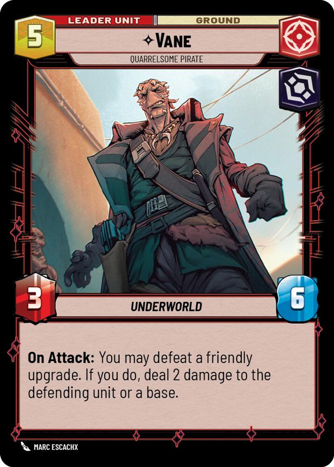 Vane leader card