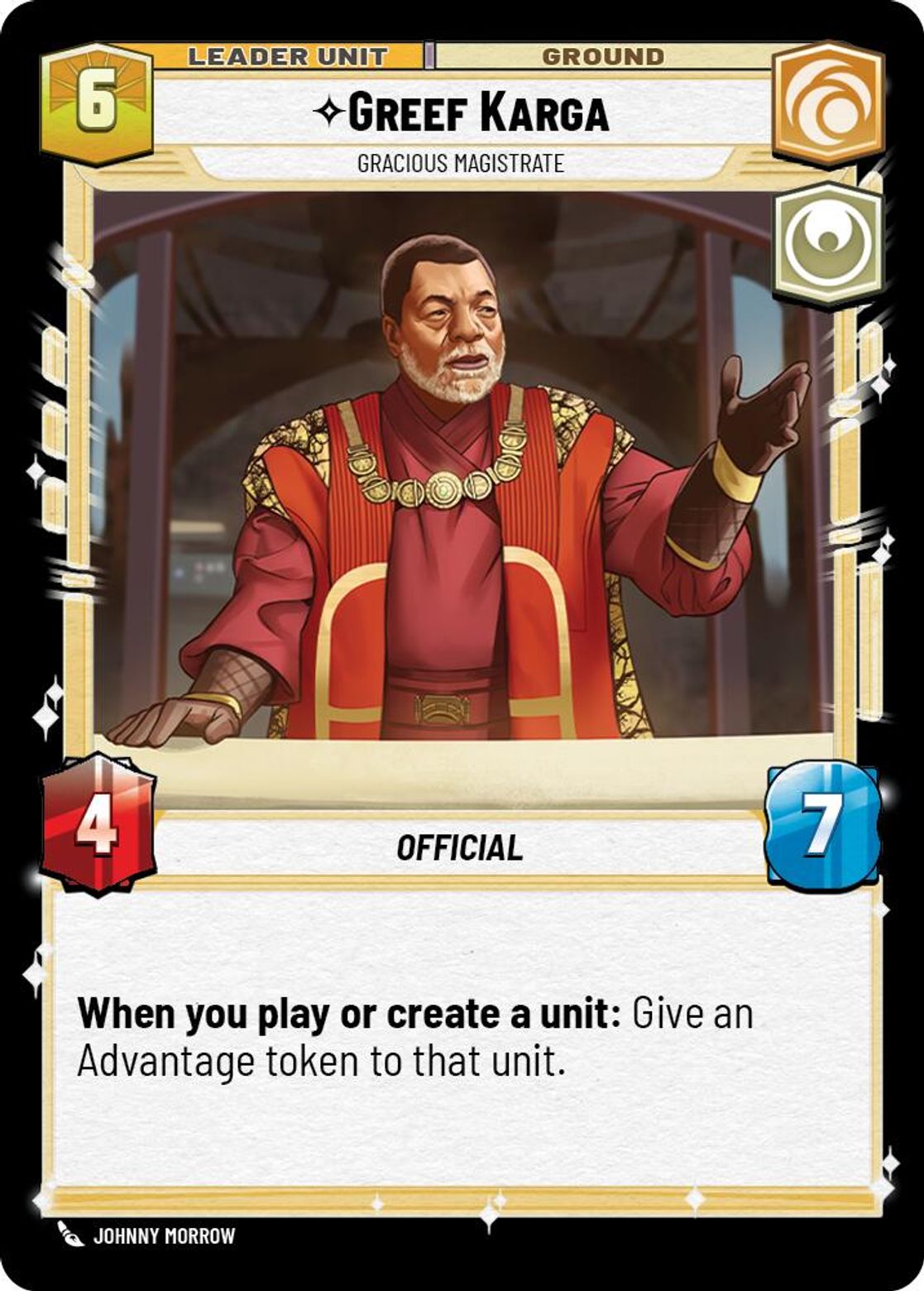 Greef Karga leader card