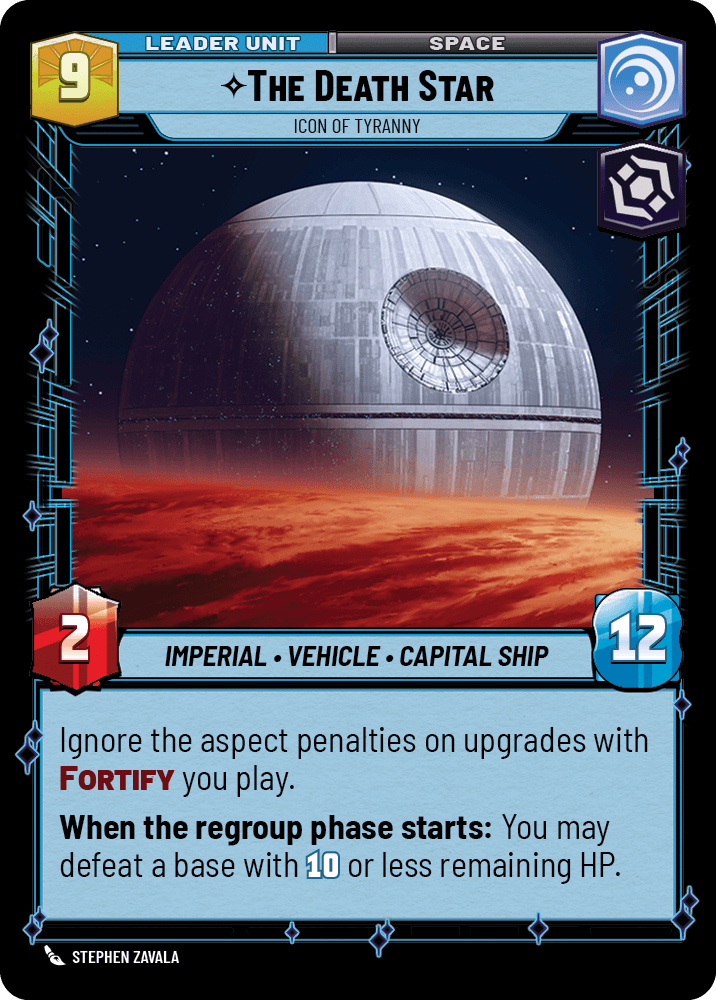 Grand Moff Tarkin // The Death Star, Tyrant of the Outer Rim // Icon of Tyranny, deployed side