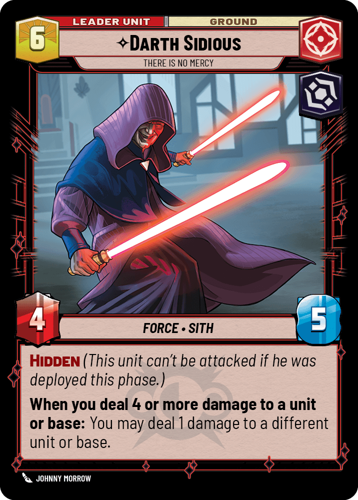 Darth Sidious, There is no Mercy, deployed side