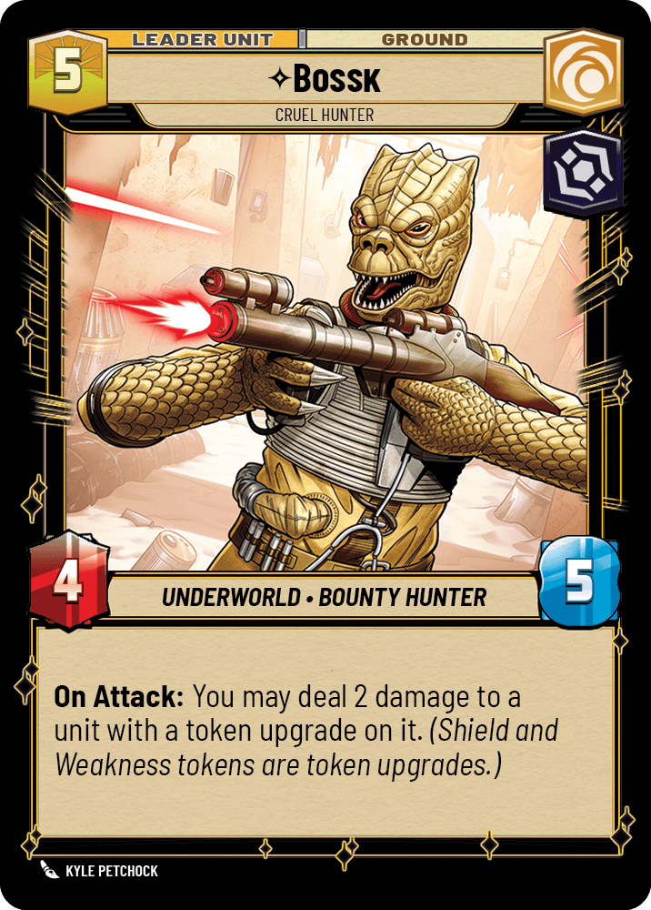Bossk, Cruel Hunter, deployed side