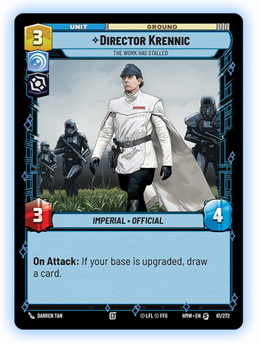 Director Krennic — The Work has Stalled