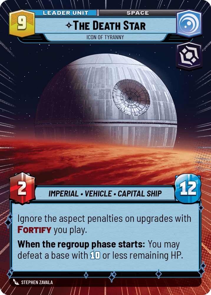Grand Moff Tarkin // The Death Star, Tyrant of the Outer Rim // Icon of Tyranny, deployed side