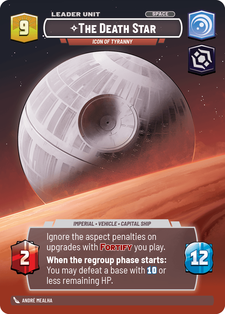Grand Moff Tarkin // The Death Star, Tyrant of the Outer Rim // Icon of Tyranny, deployed side