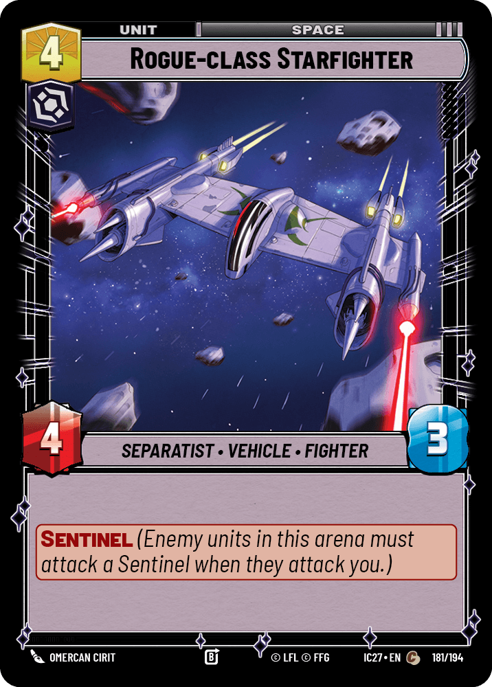 Rogue-class Starfighter #181/194, illustrated by Omercan Cirit