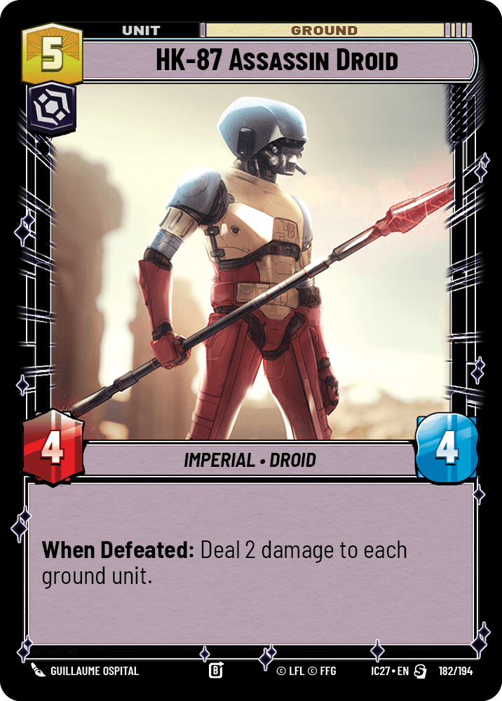 HK-87 Assassin Droid #182/194, illustrated by Guillaume Ospital