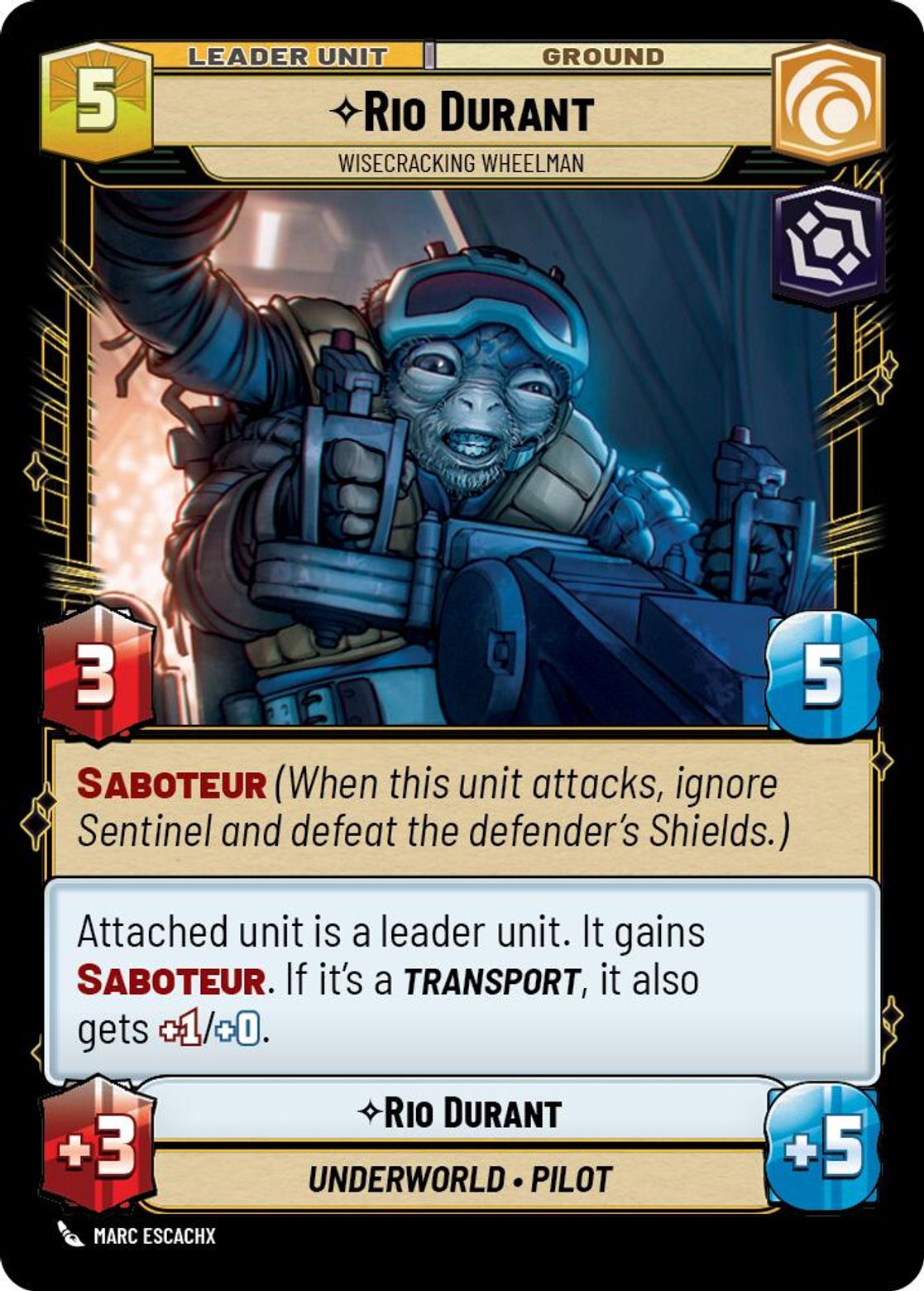 Rio Durant leader card