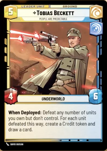 Tobias Beckett leader card