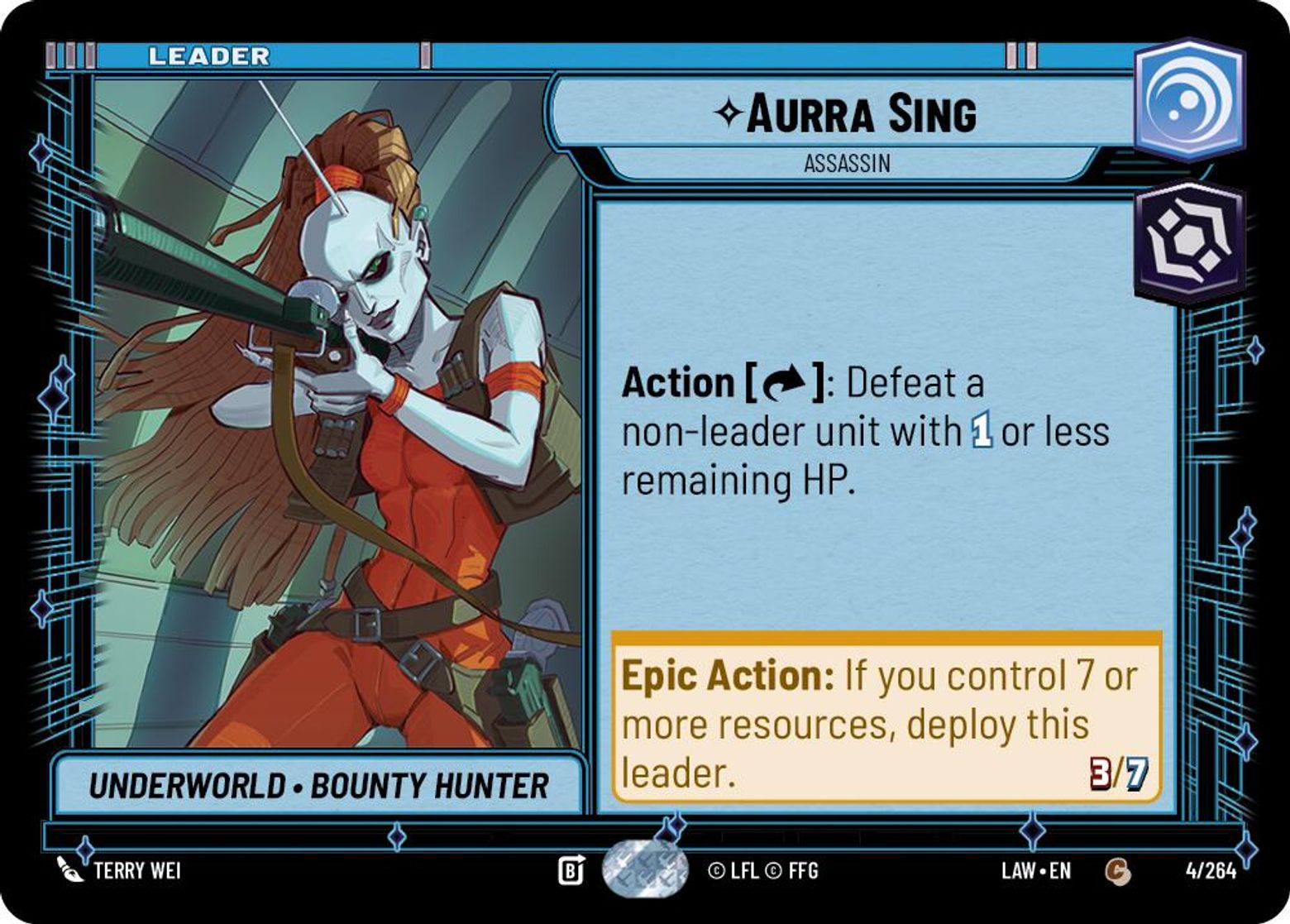 Aurra Sing leader card