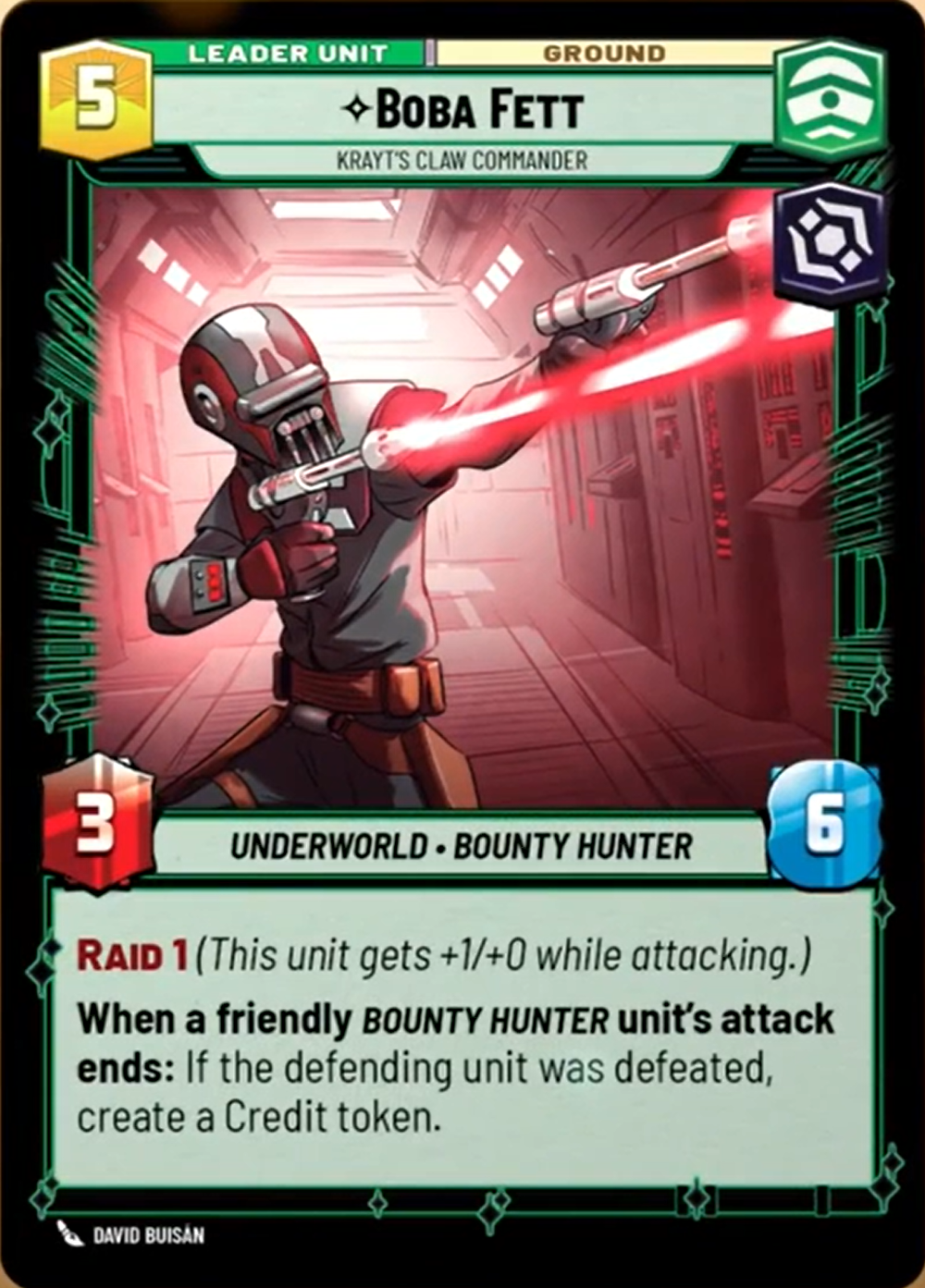 Boba Fett leader card