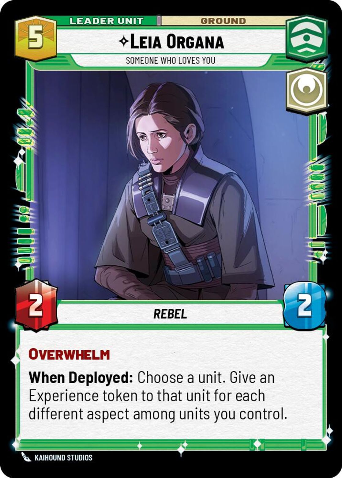 Leia Organa leader card