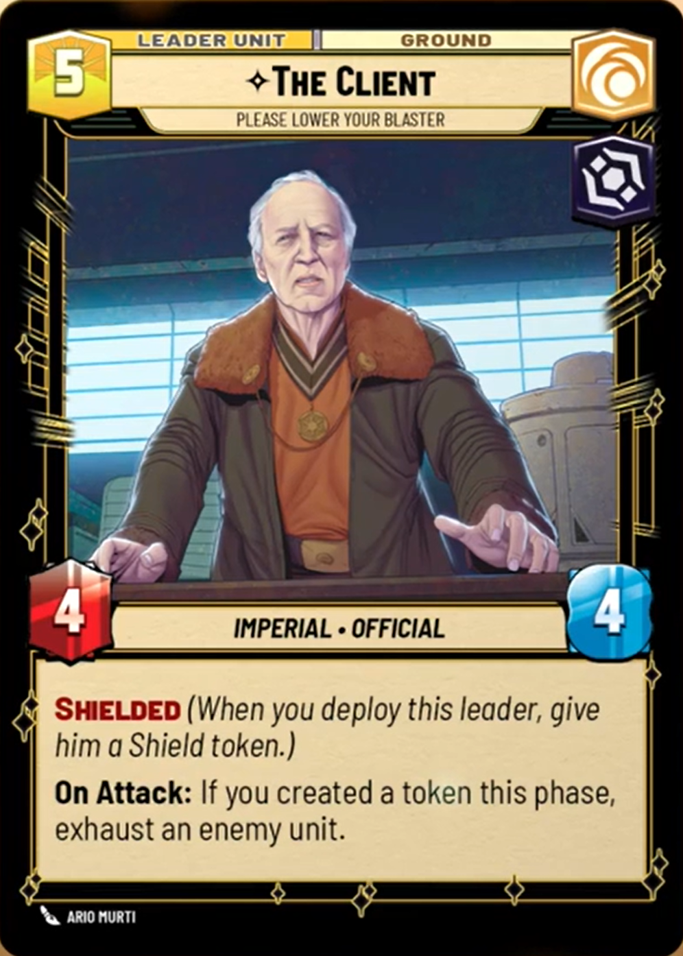 The Client leader card