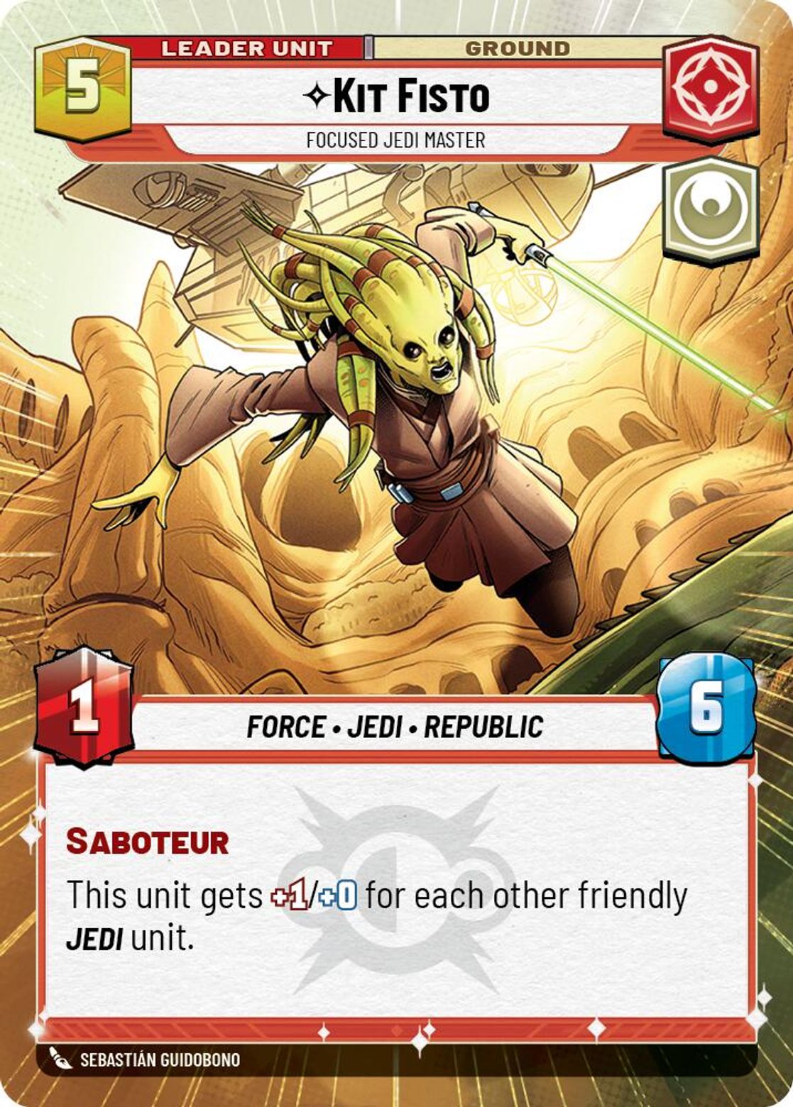 Kit Fisto Focused Jedi Master Star Wars Unlimited DB kit-fisto-focused-jedi-master-star-wars-unlimited-db