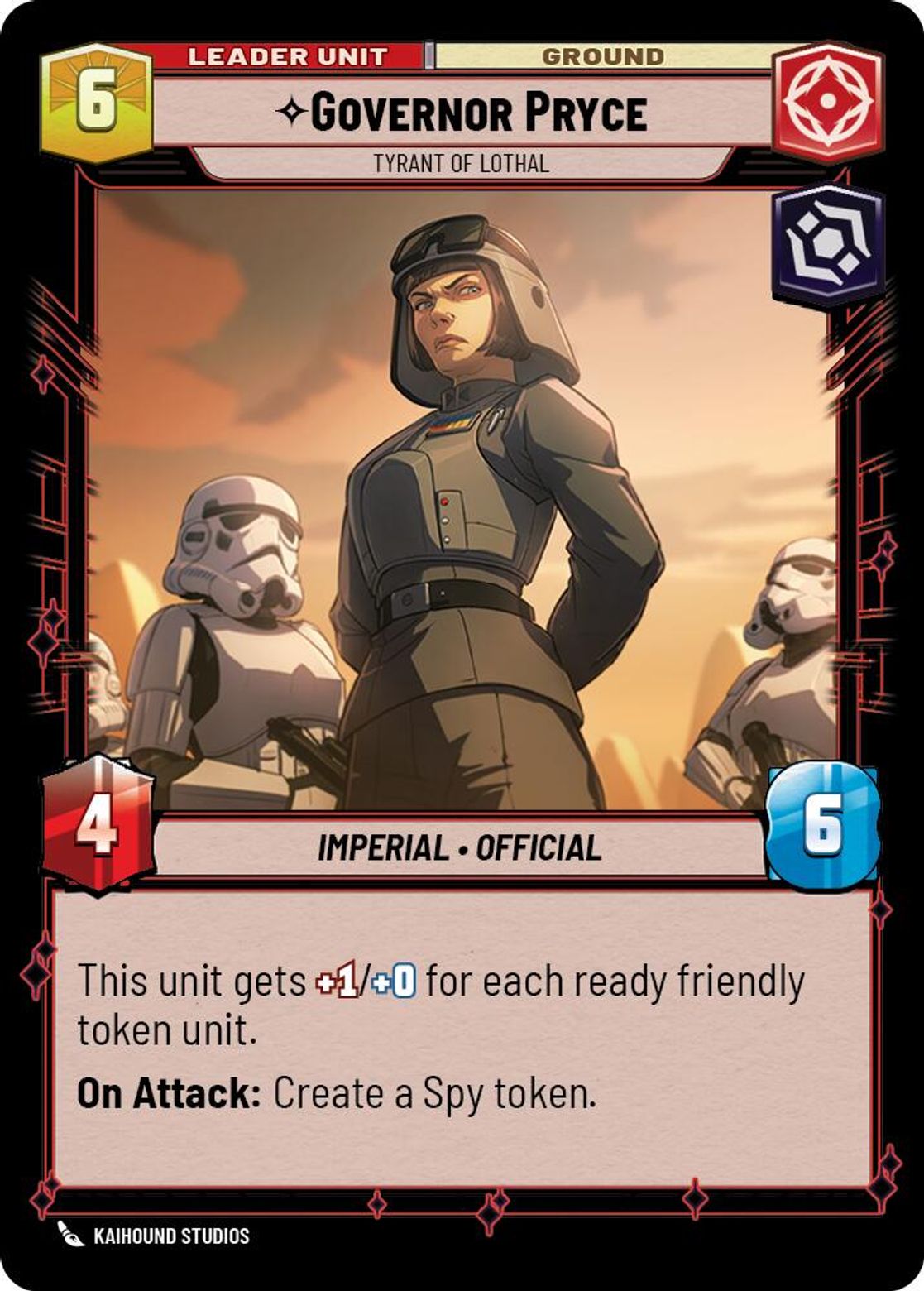 Governor Pryce leader card