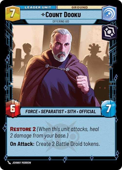 Count Dooku leader card