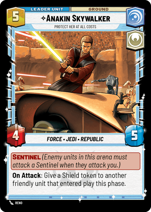 Anakin Skywalker leader card