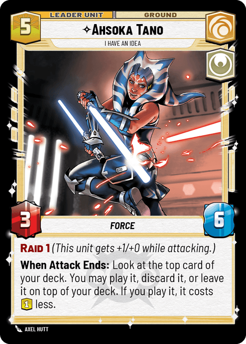Ahsoka Tano leader card