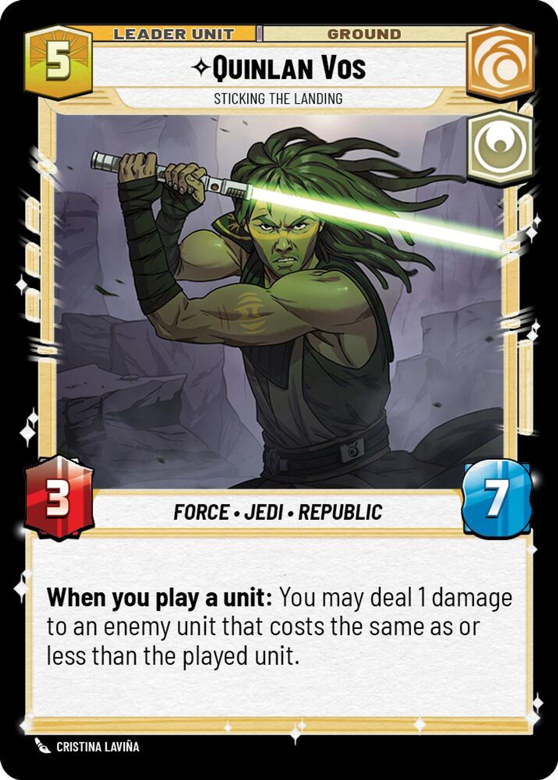 Quinlan Vos leader card